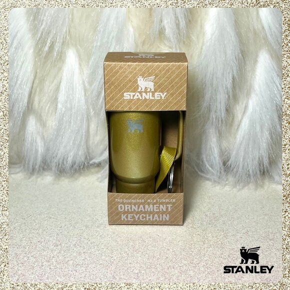 ✨ NWT/NIB Stanley The Quencher H2.0 Mini Tumbler Keychain/Ornament Gold - Picture 4 of 6